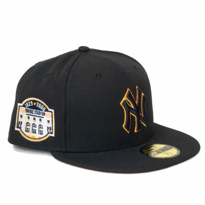 MLB ヤンキース キャップ 【海外買付】ヤンキースタジアム 1923-2008 Side Patch Fitted Cap ニューエラ/New Era ブラック オレンジ