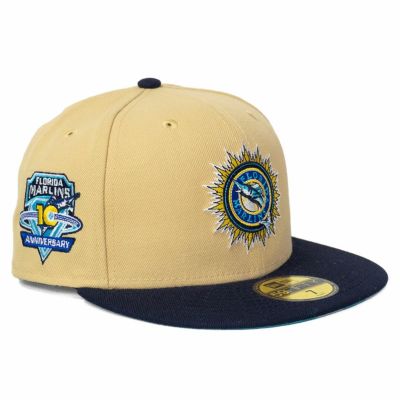 MLB フロリダ・マーリンズ キャップ 【海外買付】10周年記念 Side Patch Fitted Cap ニューエラ/New Era カーキ / ブラック