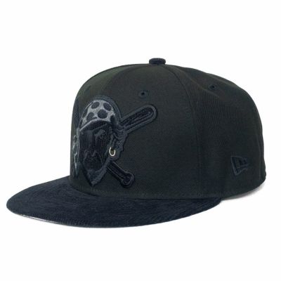 MLB パイレーツ キャップ 【海外買付】コーデュロイバイザー 59Fifty Fitted CAP ニューエラ/New Era ブラック