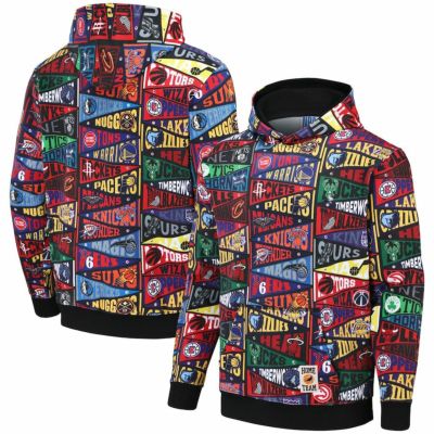 NBA パーカー オールチームペナント Fleece プルオーバー Staple ブラック