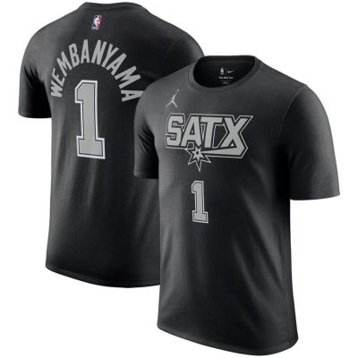 NBA ビクター・ウェンバンヤマ スパーズ Tシャツ 2022/23 ステートメント ネーム＆ナンバー T-Shirt ジョーダンブランド ブラック