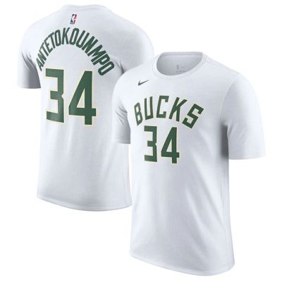 NBA ヤニス・アデトクンボ ミルウォーキー・バックス Tシャツ ネーム＆ナンバー Performance T-Shirt ナイキ/Nike ホワイト