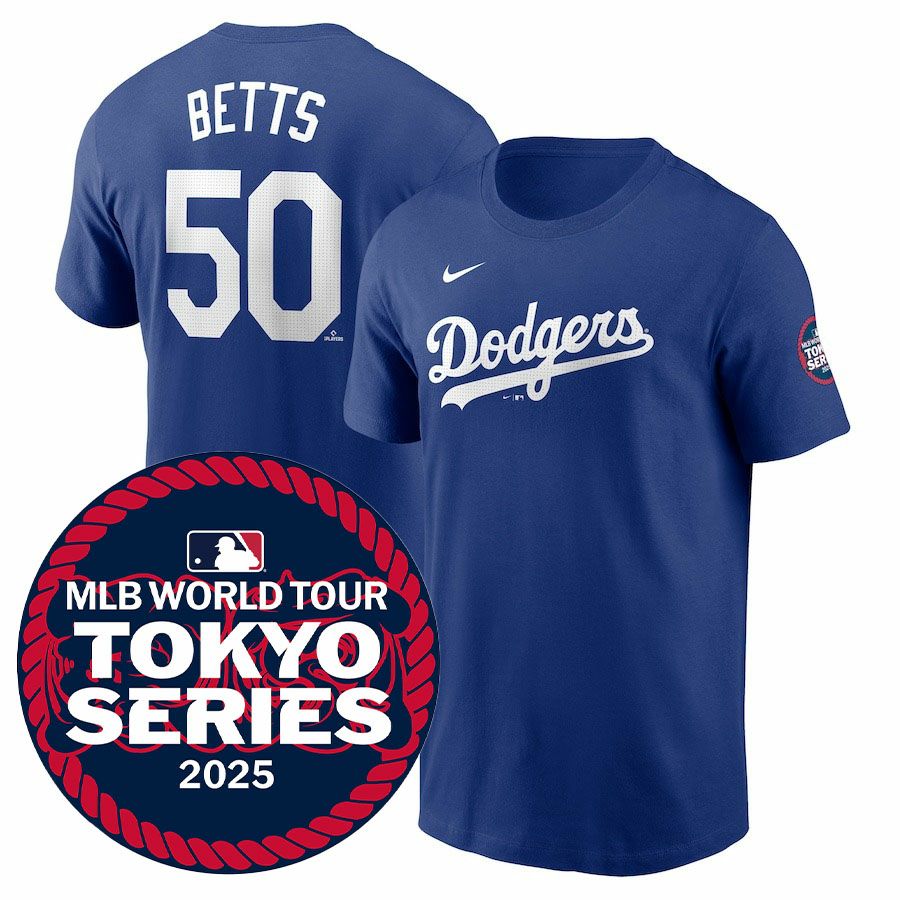MLB ムーキー・ベッツ ドジャース Tシャツ 東京シリーズ2025 ネーム 