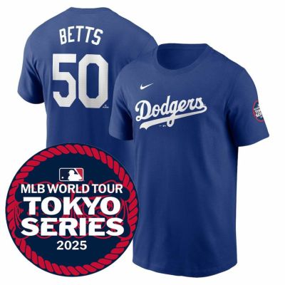 MLB ムーキー・ベッツ ドジャース Tシャツ 東京シリーズ2025 ネーム＆ナンバー T-Shirt ナイキ/Nike ロイヤル