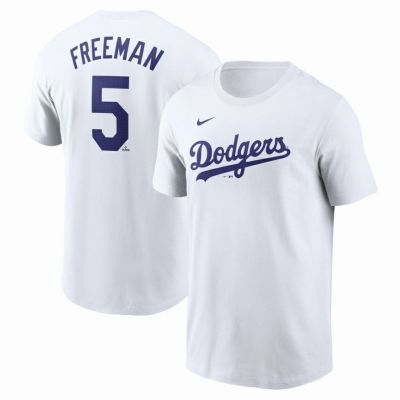 MLB フレディ・フリーマン ドジャース Tシャツ ネーム＆ナンバー T-Shirt ナイキ/Nike ホワイト