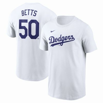 MLB ムーキー・ベッツ ドジャース Tシャツ ネーム＆ナンバー T-Shirt ナイキ/Nike ホワイト
