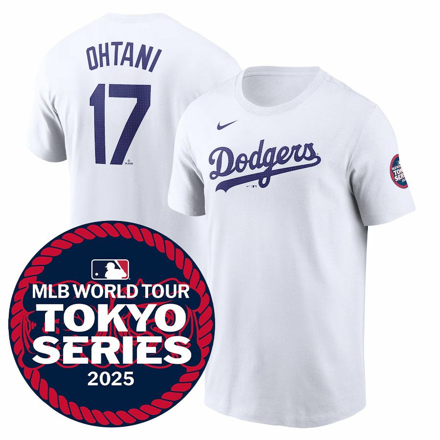 MLB 大谷翔平 ドジャース Tシャツ 東京シリーズ2025 ネーム＆ナンバー 
