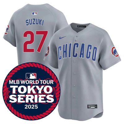 MLB 鈴木誠也 カブス ユニフォーム 東京シリーズ2025 リミテッドジャージ ナイキ/Nike ロード(グレー)