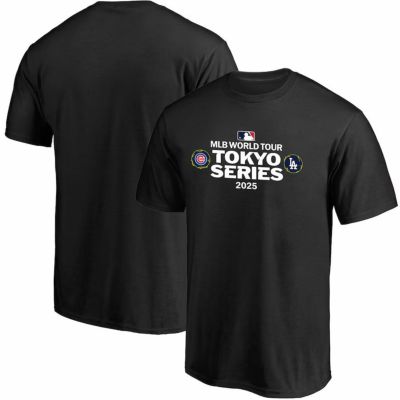 MLB カブス VS ドジャース Tシャツ 東京シリーズ2025 Event T-Shirt Fanatics ブラック