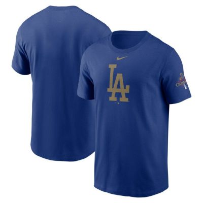 【海外モデル】MLB ドジャース Tシャツ 2025ゴールドコレクション WS優勝 T-Shirt ナイキ/Nike ロイヤル