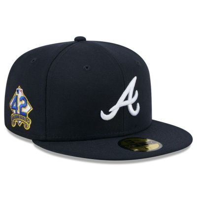 MLB ブレーブス キャップ 2025 ジャッキー・ロビンソンデー 59FIFTY Fitted Hat ニューエラ/New Era ネイビー
