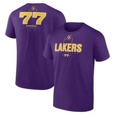 NBA ルカ・ドンチッチ レイカーズ Tシャツ Behind the Back ネーム＆ナンバー T-Shirt Fanatics パープル