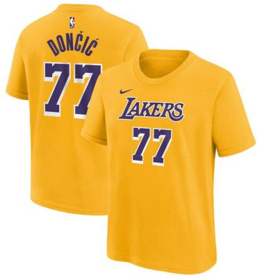 NBA ルカ・ドンチッチ レイカーズ Tシャツ アイコンエディション ネーム＆ナンバー T-Shirt ナイキ/Nike ゴールド