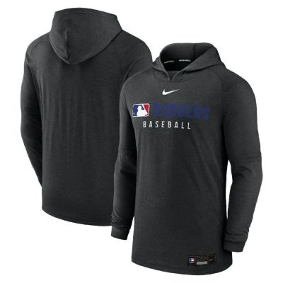 MLB ドジャース パーカー 【海外モデル】オーセンティックコレクション Tri-Bland プルオーバー ナイキ/Nike ヘザーブラック