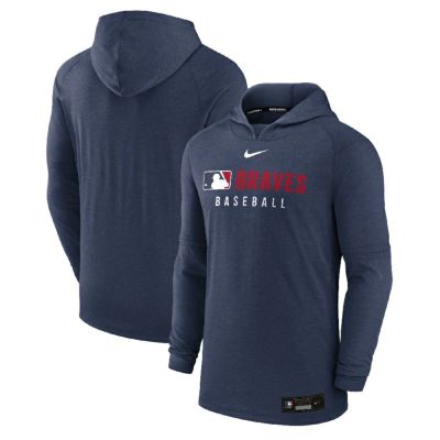 MLB ブレーブス パーカー 【海外モデル】オーセンティックコレクション Tri-Bland プルオーバー ナイキ/Nike ヘザーネイビー