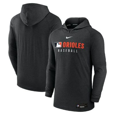 MLB オリオールズ パーカー 【海外モデル】オーセンティックコレクション Tri-Bland プルオーバー ナイキ/Nike ヘザーブラック