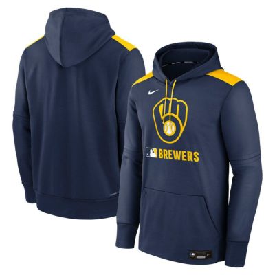 MLB ブリュワーズ パーカー 【海外モデル】オーセンティックコレクション パフォーマンス プルオーバー ナイキ/Nike ネイビー