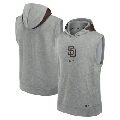 MLB パドレス パーカー 【海外モデル】オーセンティックコレクション ノースリーブ プルオーバー ナイキ/Nike ヘザーグレー