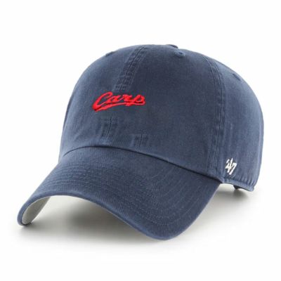 広島カープ グッズ キャップ ミニロゴ Script Baserunner Clean Up Cap 47Brand ネイビー