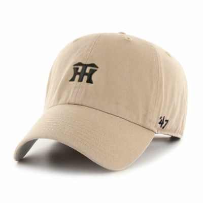 阪神タイガース グッズ キャップ ミニロゴ Baserunner Clean Up Cap 47Brand カーキ
