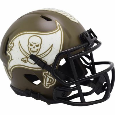 NFL バッカニアーズ グッズ 【現地買付】2022 サルートサービス ミニヘルメット Riddle オリーブ