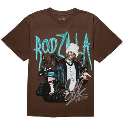 NBA デニス・ロッドマン シカゴ・ブルズ Tシャツ Rodzilla Storm Oversized T-Shirt Rodman Apparel ブラウン