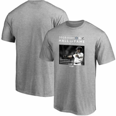 MLB イチロー マリナーズ Tシャツ 2025 HOF記念 アメリカ野球殿堂入り Tシャツ Fanatics JP グレー