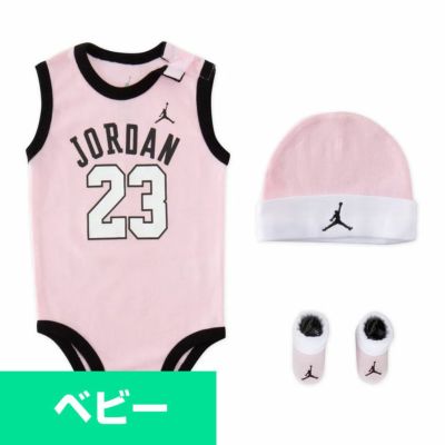 Jordan Tシャツ ベビー 3ピース インファントボックス : Name Number ジョーダンブランド ナイキ/Nike ピンク