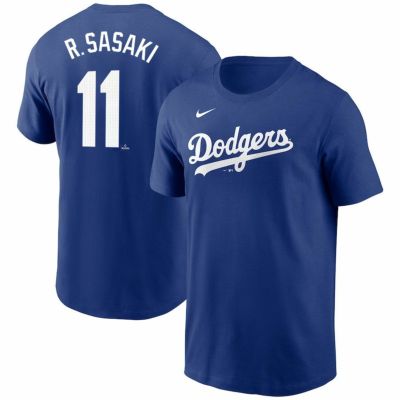 MLB 佐々木朗希 ドジャース Tシャツ 【海外モデル】2025 ネーム＆ナンバー T-Shirt ナイキ/Nike ロイヤル