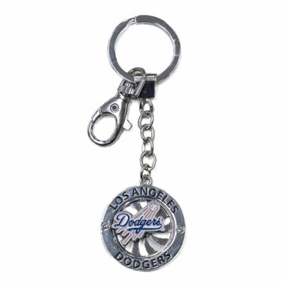 MLB ドジャース 回転 キーホルダー 【海外モデル】Officially Licensed Spinning Keyholder 