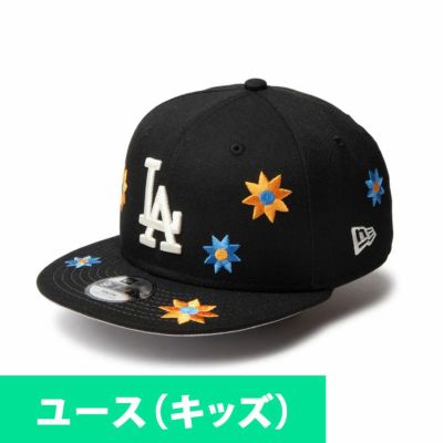 MLB ドジャース キャップ ユース キッズ Flower Embroidery 9FIFTY ニューエラ/New Era ブラック【nejp】