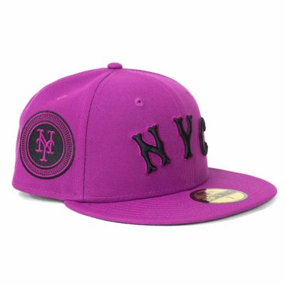 MLB メッツ キャップ 【海外モデル】2024 シティーコネクト 59FIFTY Fitted Hat ニューエラ/New Era パープル
