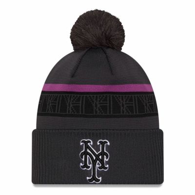 MLB メッツ ニットキャップ 【海外モデル】2024 シティーコネクト Knit Cap ニューエラ/New Era グラファイト