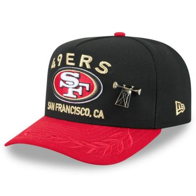 NFL 49ers キャップ 2025 NFL ドラフト On Stage A-Frame 59FIFTY Fitted Hat ニューエラ/New Era ブラック/スカーレット