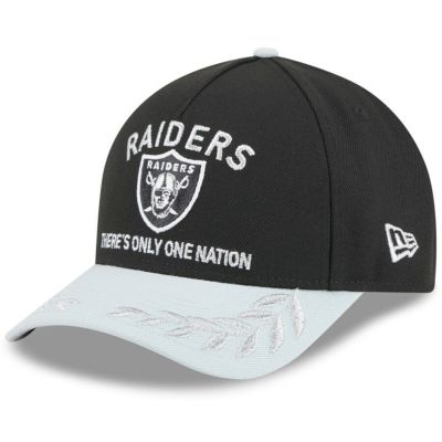 NFL レイダース キャップ 2025 NFL ドラフト 9FORTY A-Frame M-Crown Adjustable Hat ニューエラ/New Era ブラック/シルバー
