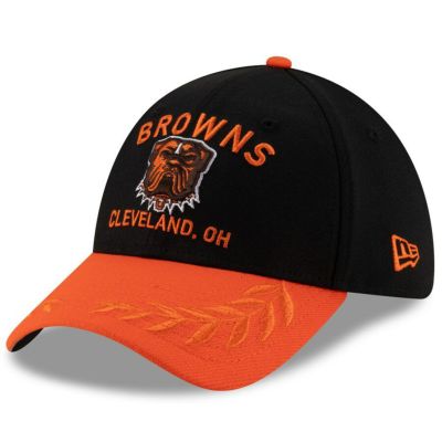 NFL ブラウンズ キャップ 2025 NFL ドラフト 39THIRTY Flex Hat ニューエラ/New Era ブラック/オレンジ