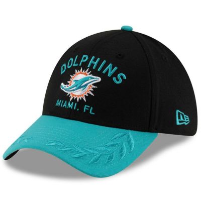 NFL ドルフィンズ キャップ 2025 NFL ドラフト 39THIRTY Flex Hat ニューエラ/New Era ブラック/アクア