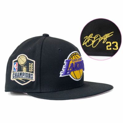 NBA レブロン・ジェームズ レイカーズ キャップ 【現地買付カスタム】2020 Champions Fitted サイン刺繍 ニューエラ/New Era