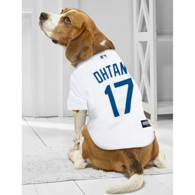 MLB 大谷翔平 ドジャース ペット用 ユニフォーム ネーム＆ナンバー 犬用 ジャージ Pets First ホワイト