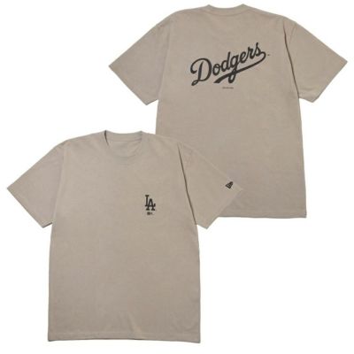 MLB ドジャース Tシャツ Team Logo Cotton T-Shirt  ニューエラ/New Era ベージュ【nejp】