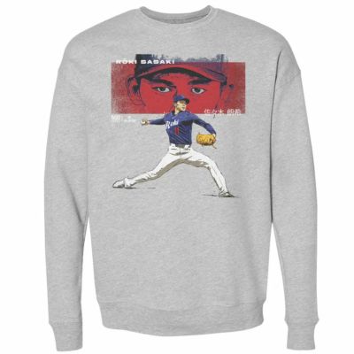 MLB 佐々木朗希 ドジャース スウェット 【New Model】Los Angeles D Stare WHT Sweat T-Shirt 500Level ヘザーグレー
