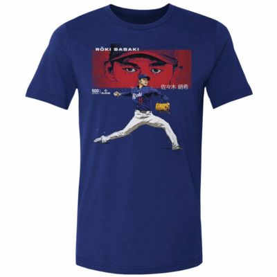 MLB 佐々木朗希 ドジャース Tシャツ 【New Model】Los Angeles D Stare WHT T-Shirt 500Level ロイヤル