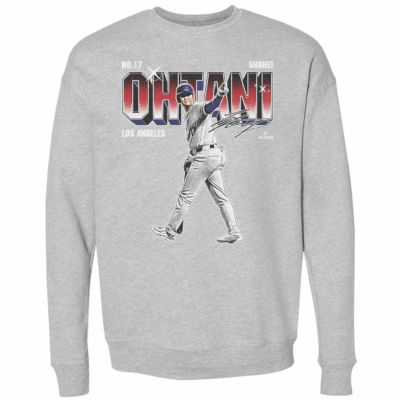 MLB 大谷翔平 ドジャース スウェット 【New Model】Los Angeles D Futuristic WHT Sweat T-Shirt 500Level ヘザーグレー