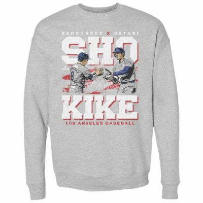 MLB 大谷翔平 キケ・ヘルナンデス ドジャース スウェット 【New Model】Los Angeles D Duo WHT Sweat T-Shirt 500Level ヘザーグレー