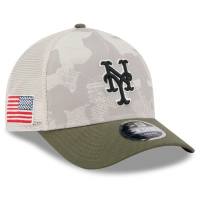 MLB メッツ キャップ 【海外モデル】 アームドフォーシズデー2025 9FORTY Adj M-Crown  ニューエラ/New Era ベージュ