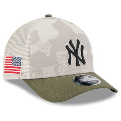 MLB ヤンキース キャップ 【海外モデル】 アームドフォーシズデー2025 9FORTY Adj M-Crown  ニューエラ/New Era ベージュ