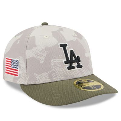 MLB ドジャース キャップ 【海外モデル】アームドフォーシズデー2025 Low Profile 59FIFTY ニューエラ/New Era ベージュ