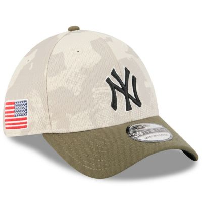 MLB ヤンキース キャップ 【海外モデル】アームドフォーシズデー2025 39THIRTY Flex ニューエラ/New Era ベージュ