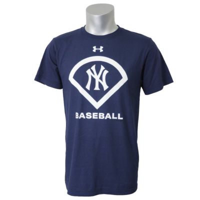 MLB ヤンキース Tシャツ 半袖 UA パフォーマンス アイコン アンダーアーマー/UNDER ARMOUR ネイビー【OCSL】