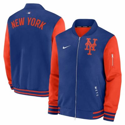 MLB メッツ ジャケット ダグアウト オーセンティックコレクション 選手着用 ナイキ/Nike ブルー オレンジ